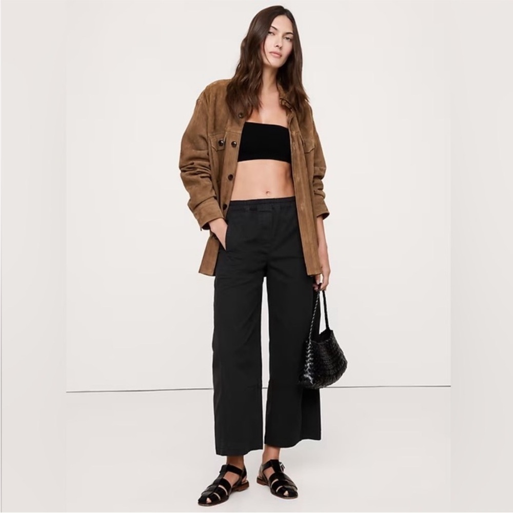 NEW! Banana Republic Black Mid Rise Relaxed Painter Pull-On Pant - Multiple 🖤